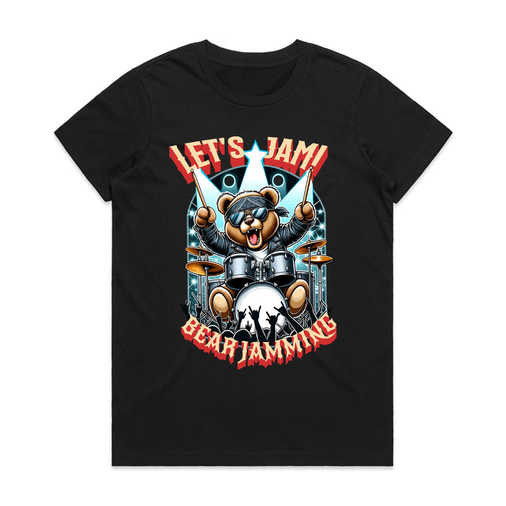 Let’s Jam Bear Drummer Tee