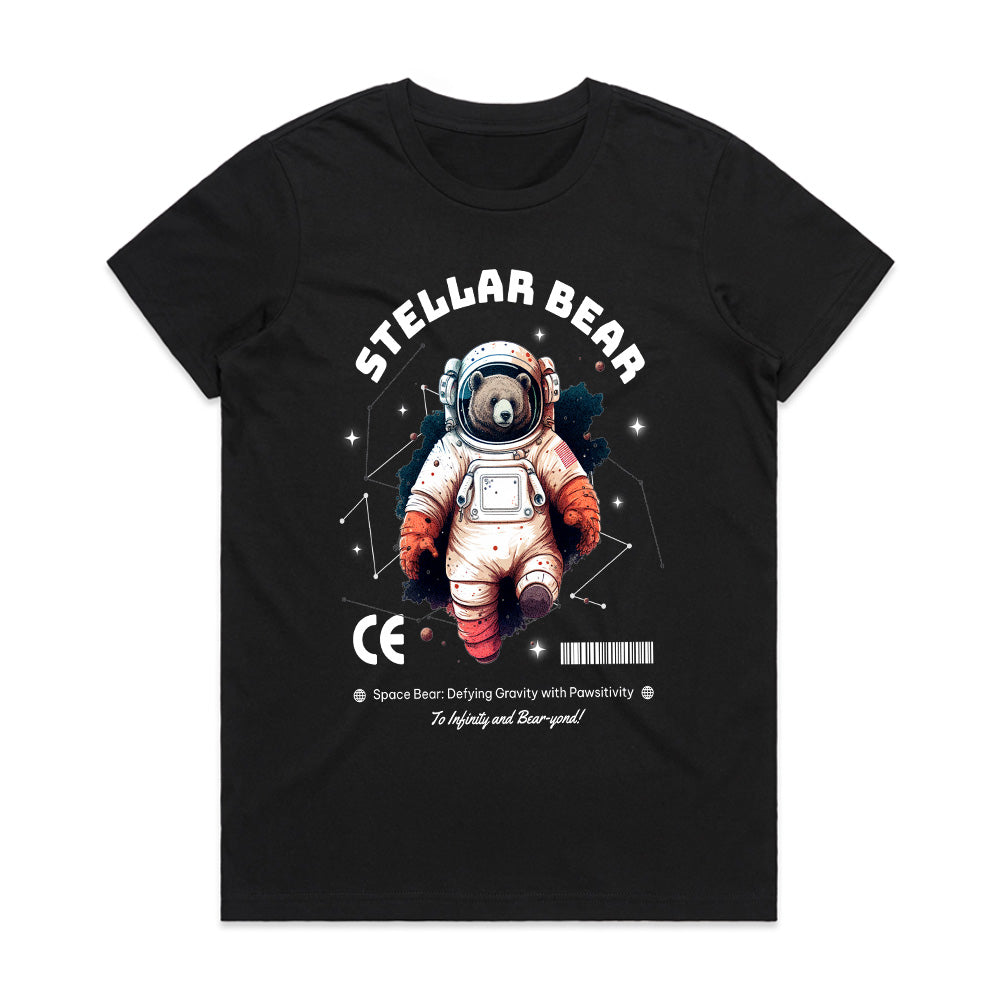 Stellar Bear" Astronaut Space Explorer Graphic Tee