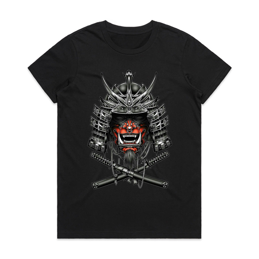 Wrathful Ronin: Crimson Oni Samurai Tee