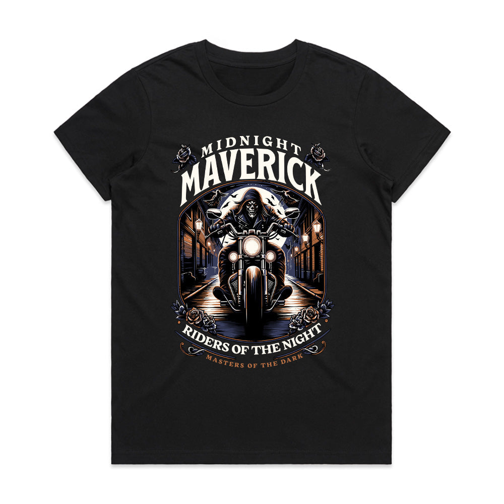 Midnight Maverick – Masters of the Dark Biker T-Shirt
