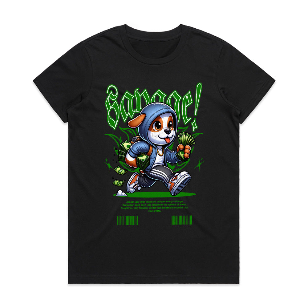 Savage Pup Hustle: Streetwise Money Runner Tee