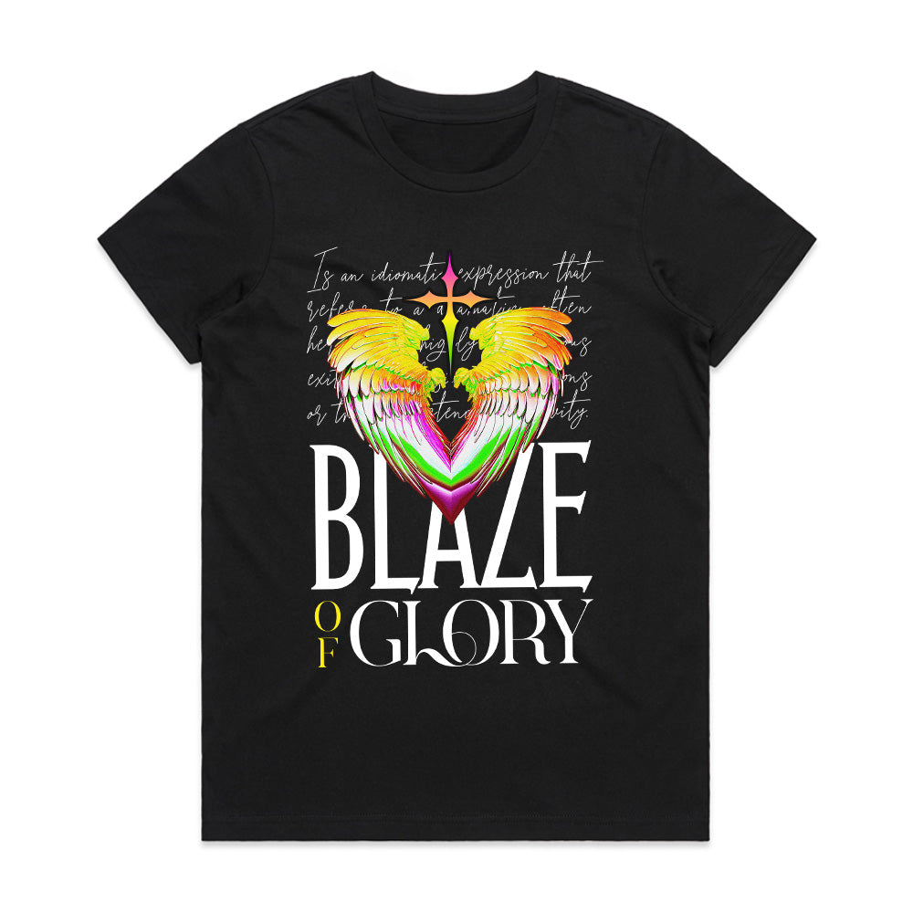 Celestial Flame: Blaze of Glory Wings Tee