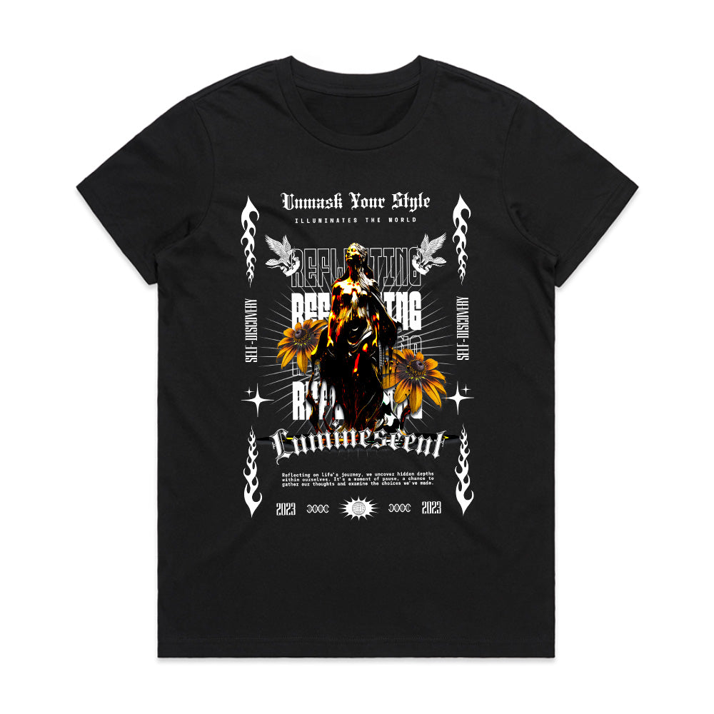 Luminescent Reflection: Unmask Your Style Tee