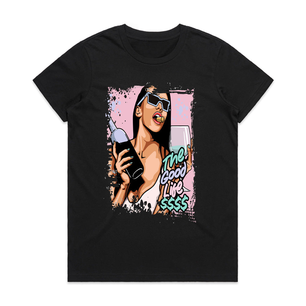 The Good Life Vibes: Luxe Party Mode Tee