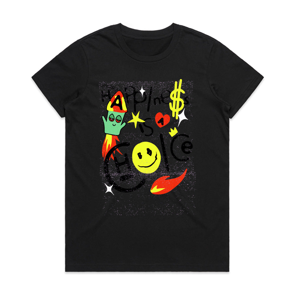 Cosmic Joyride – Happiness Is a Choice Tee