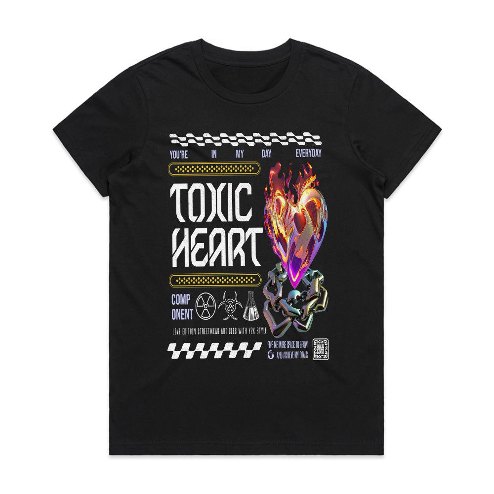 Toxic Heart – Love in Chains Y2K Tee