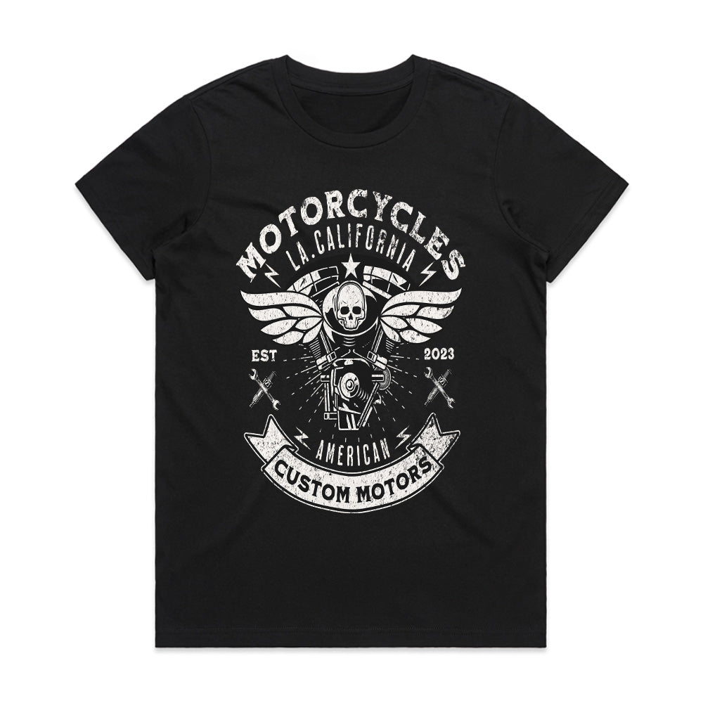 American Custom Motors T-Shirt – Vintage Biker Style!