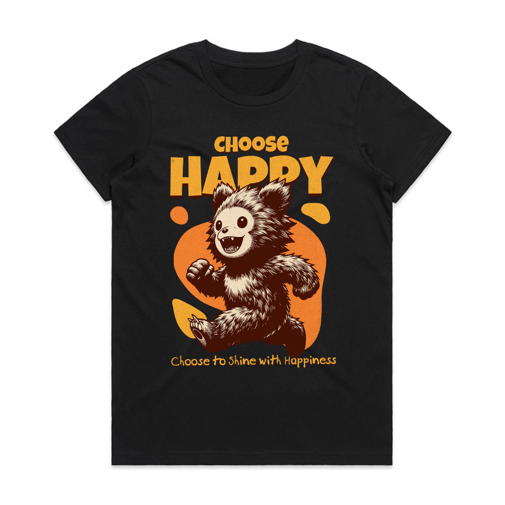Fuzzy Joy: Choose Happy Tee
