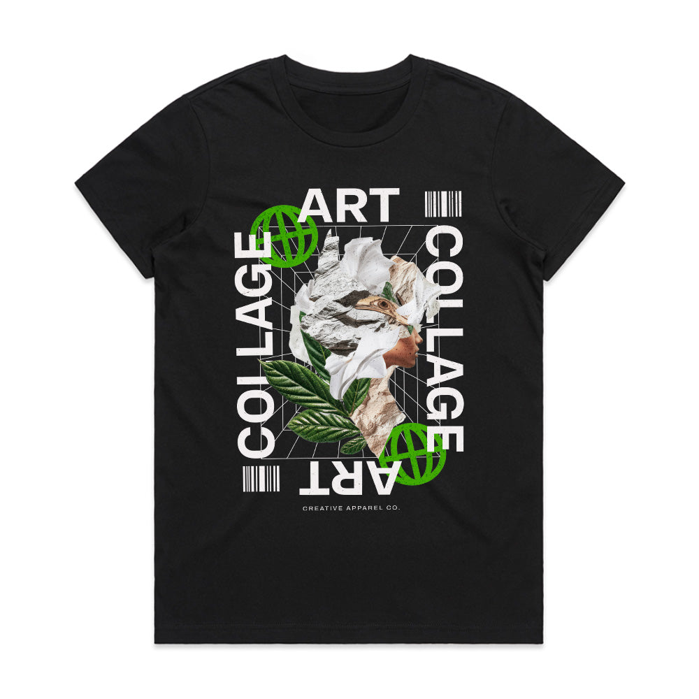 Collage Mind: Abstract Fusion Tee