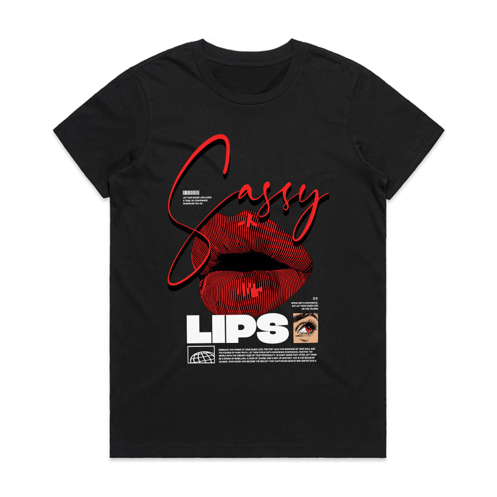 Sassy Lips: Bold Expression Tee