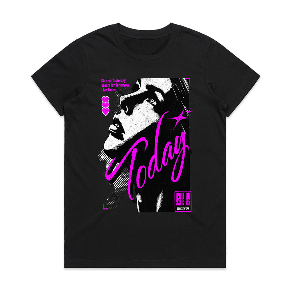 Live Today – Retro Pop Noir Tee
