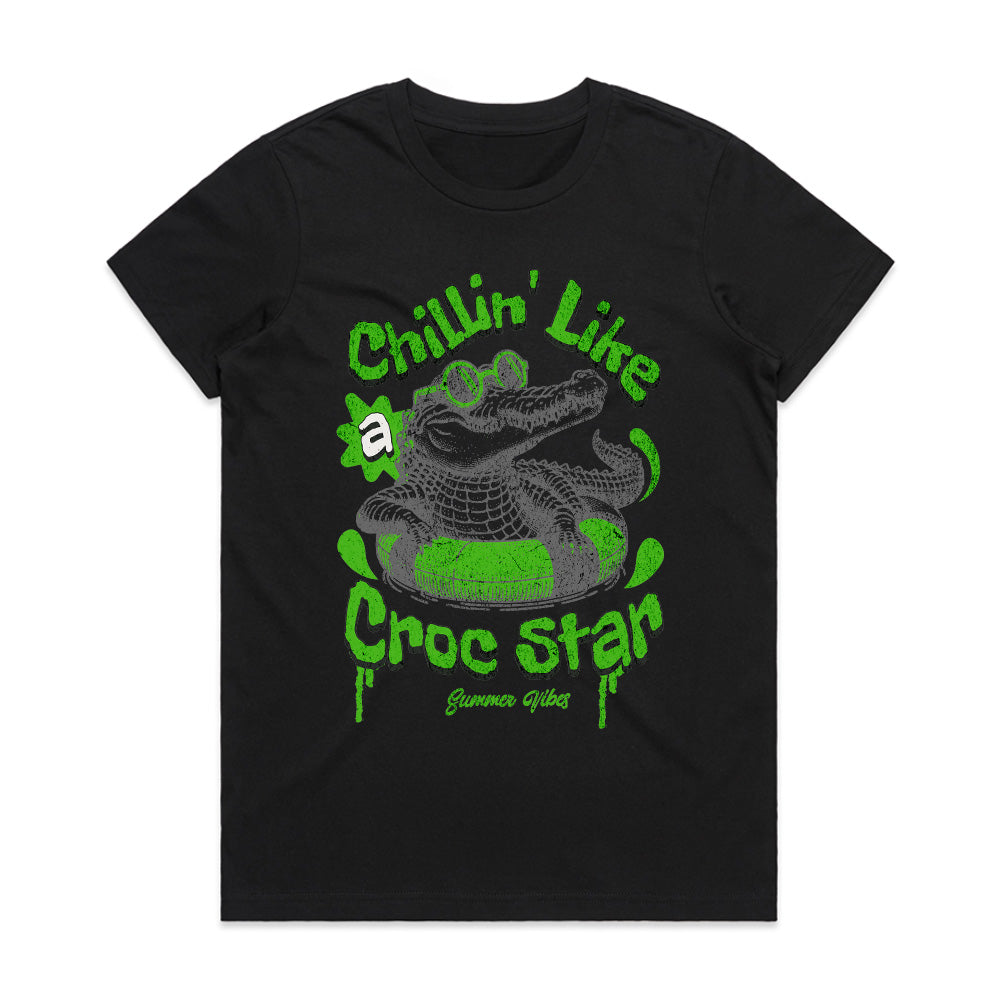 Croc Star Vibes – Chillin’ Edition Tee
