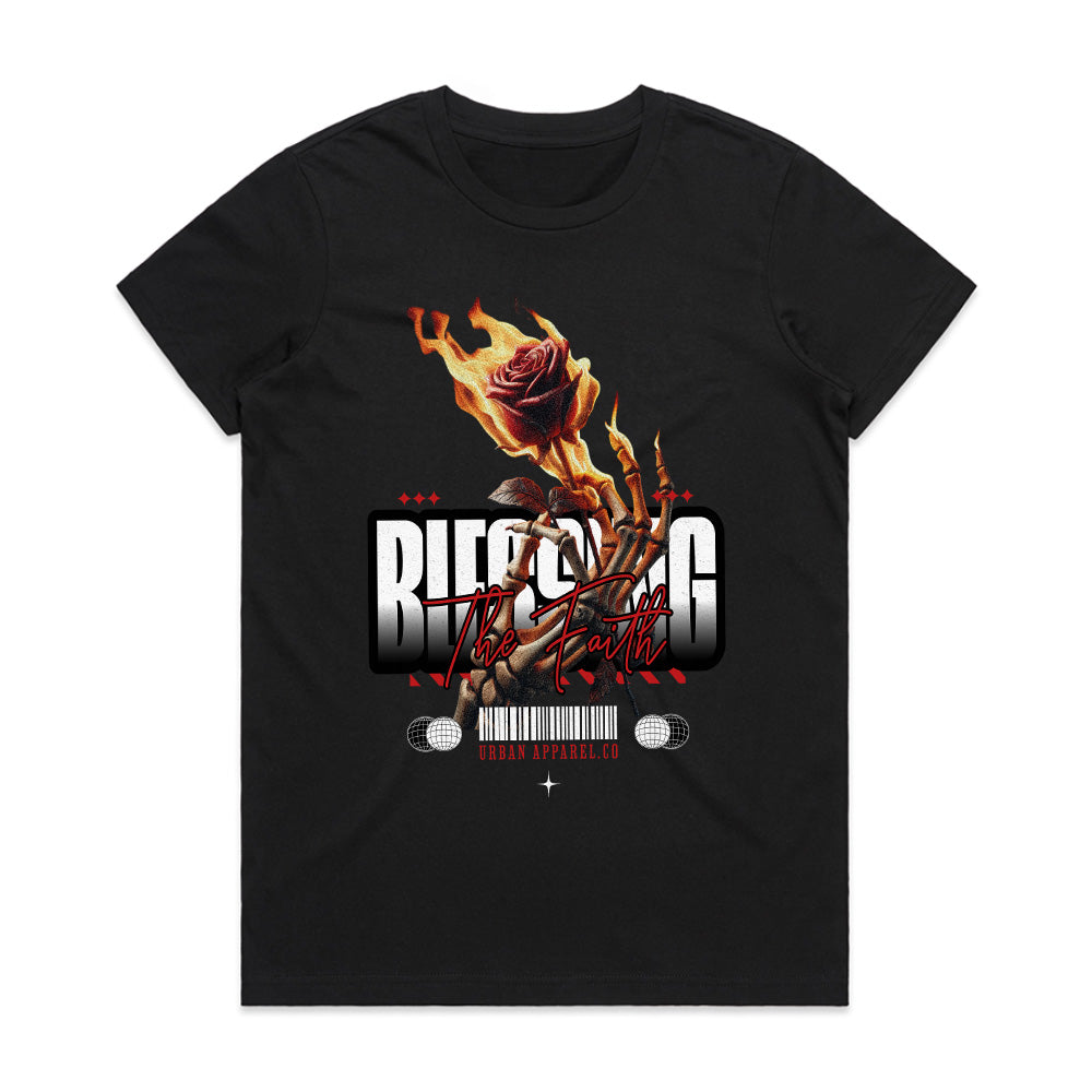 Burning Faith: Rose of Resilience