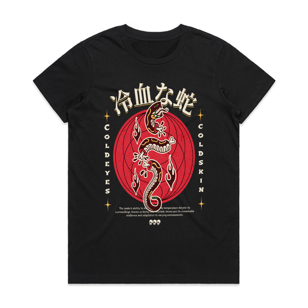 Cold Eyes, Cold Skin: Serpent Spirit Tee