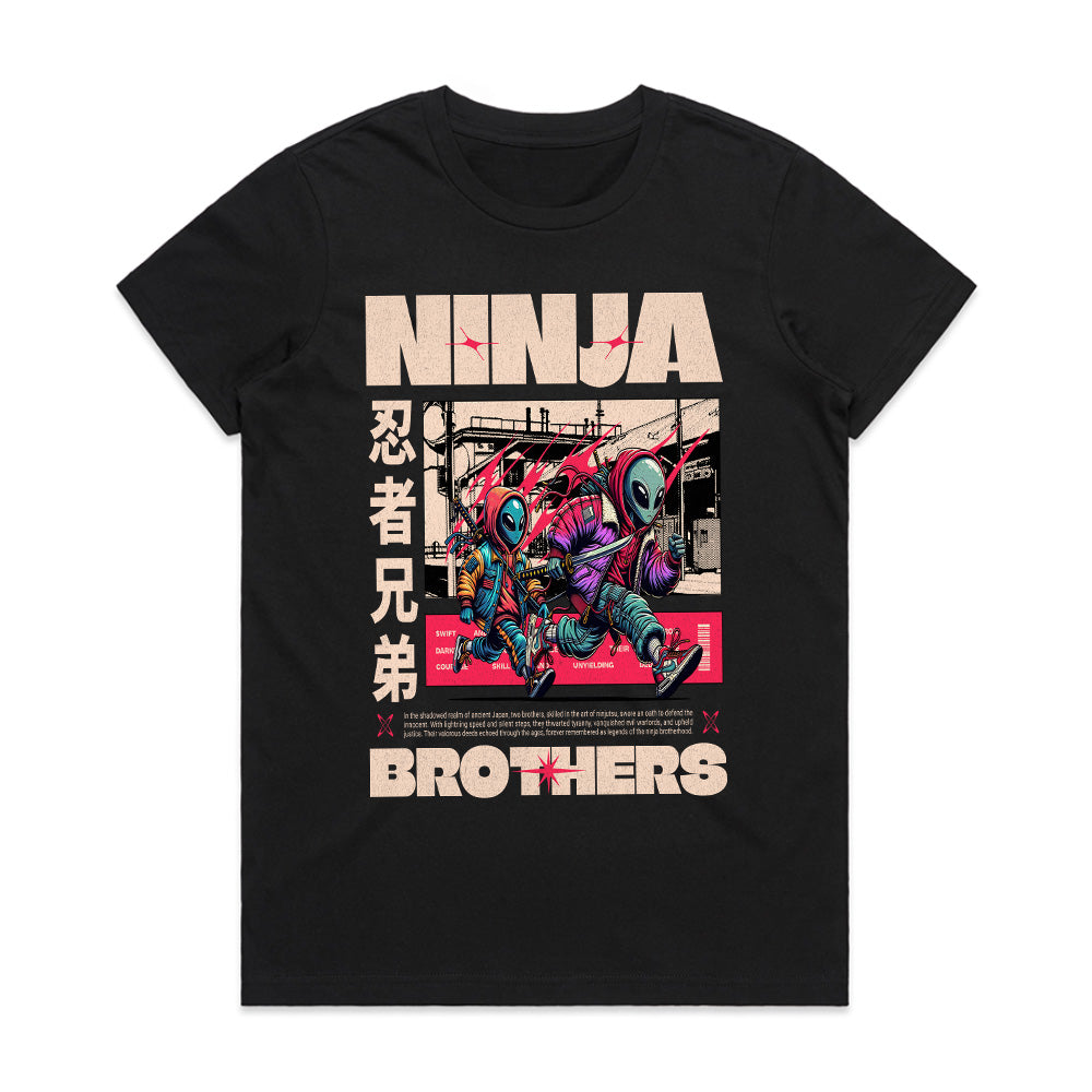 Cyber Ninja Brothers: Urban Shadows Sci-Fi Graphic Tee