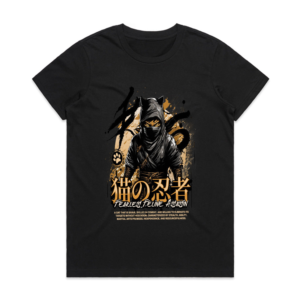 Shadow Prowler Tee – “Fearless Feline Assassin” Limited Edition