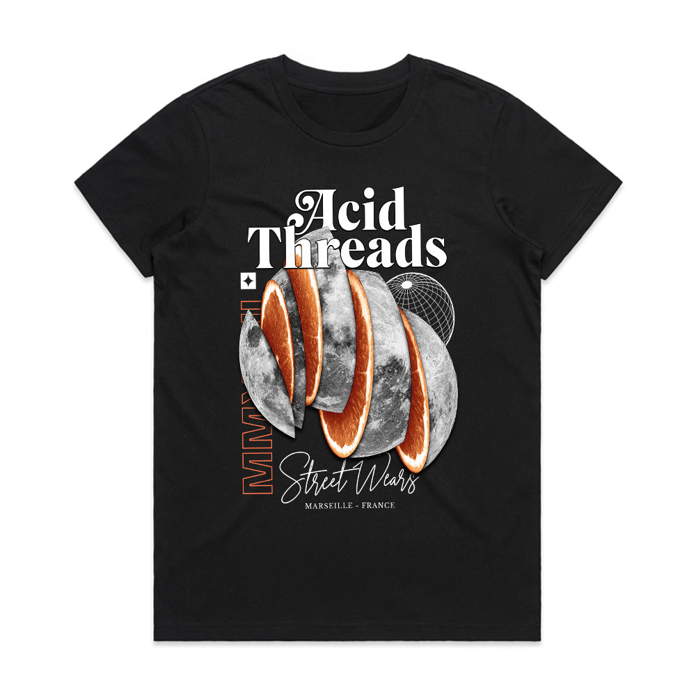 "Acid Threads" Lunar Orange Slice Tee