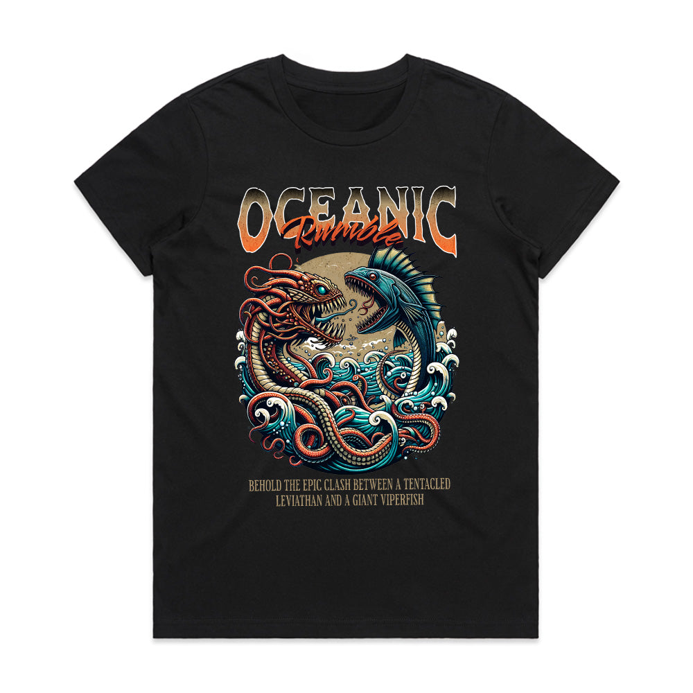 Oceanic Guardians: Leviathan vs. Viperfish Clash Tee