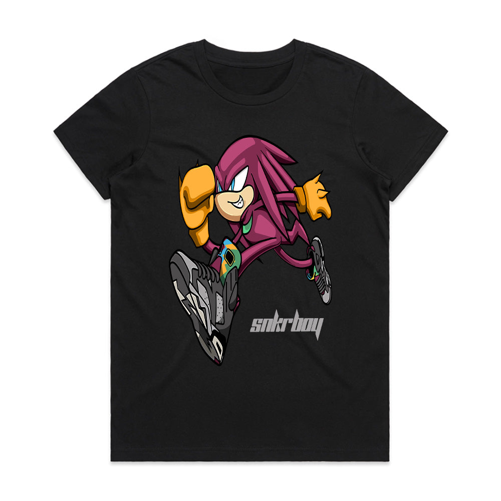 Knuckles 'Snkrboy' Hustle: Retro Gaming Streetwear Tee