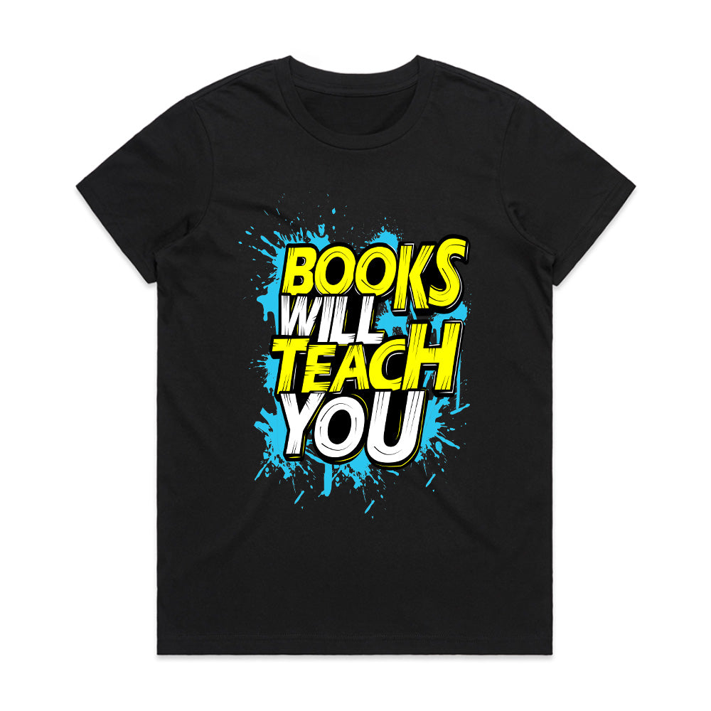 Knowledge Blast: Books Will Teach You - Edgy Reader Graphic Tee
