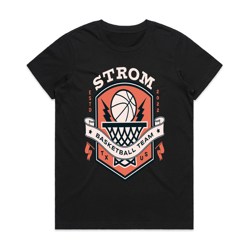 Storm Hoops: Vintage Basketball Team Tee