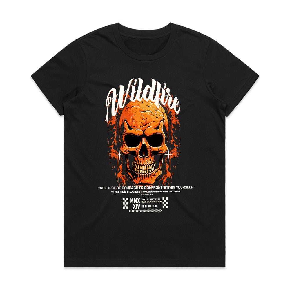 Wildfire Skull: Courage & Resilience Graphic Tee