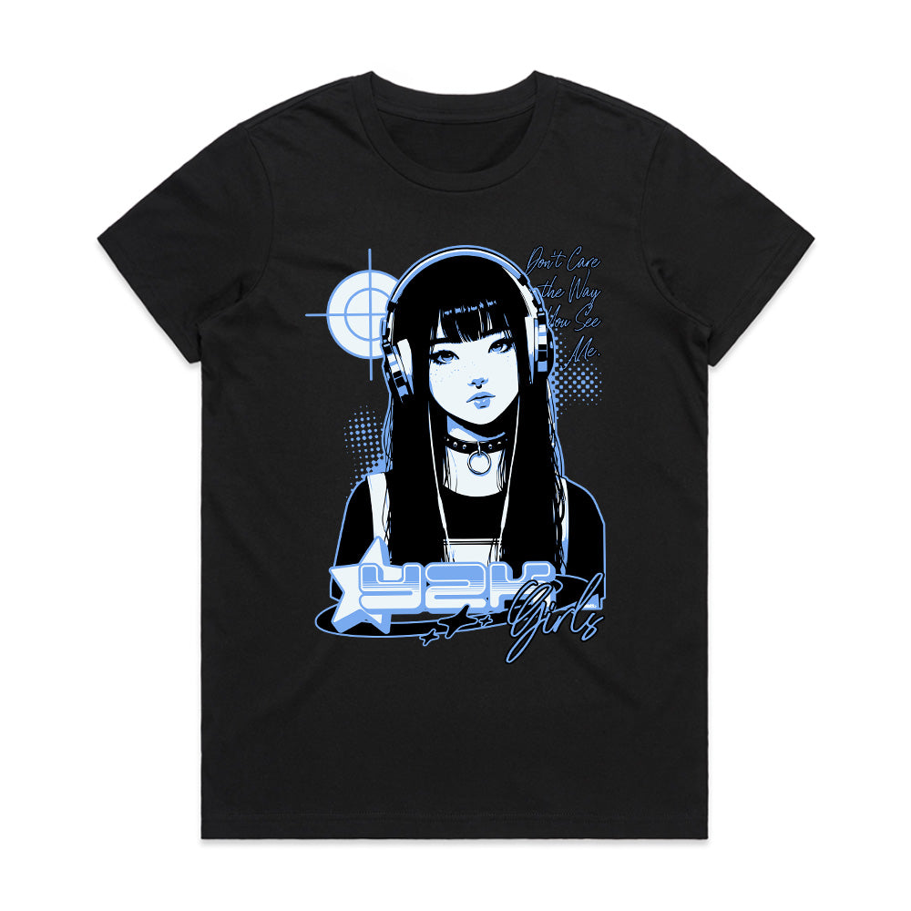 Neo-Noir Y2K Rebel Girl Tee