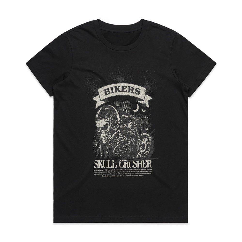 Bikers Skull Crusher T-Shirt – Ride Hard, Fear Nothing
