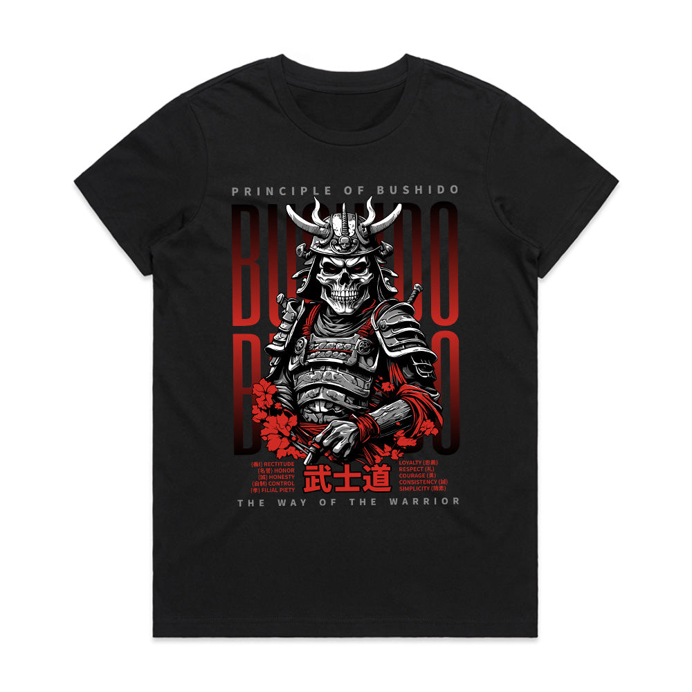 Bushido Skull: The Way of the Warrior Tee
