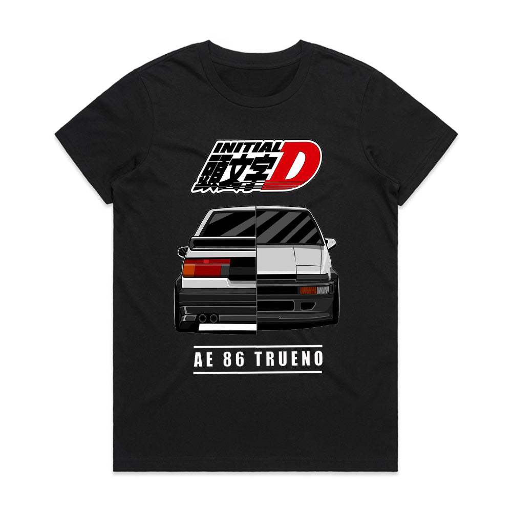Initial D AE86 Trueno Rear Split Drift Legend T-Shirt