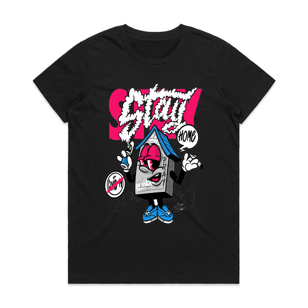 Stay Home Vibe: Cartoon Chill House Tee