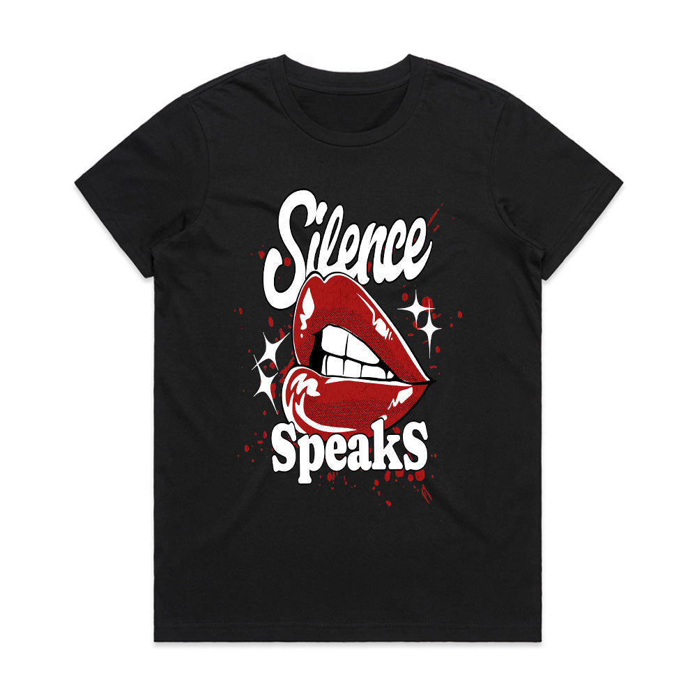 Silence Speaks: Bold Lip Statement Tee