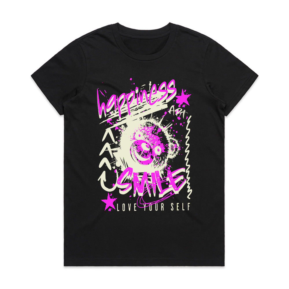 Happiness Graffiti: Love Yourself Street Art Tee