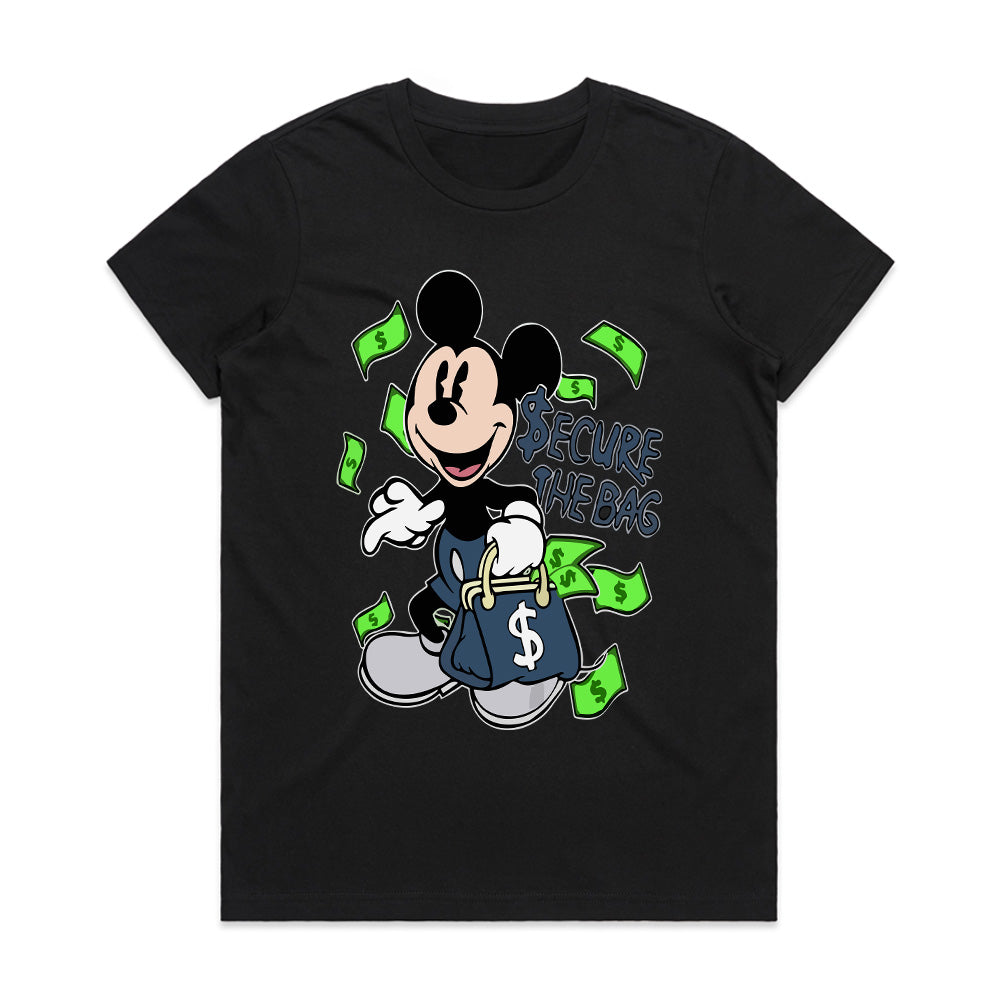 Secure The Bag: Money Hustle Cartoon Tee