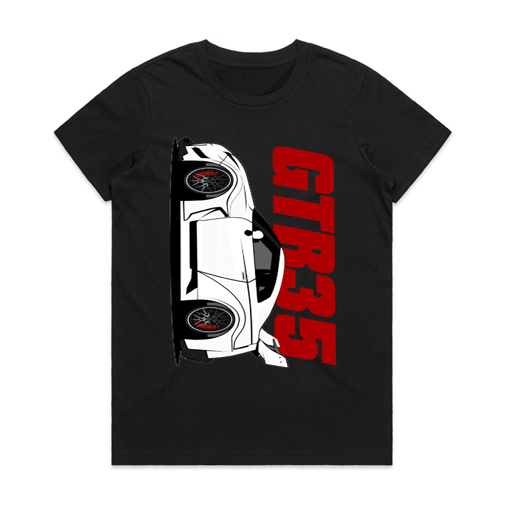 GT-R35 Side Profile Performance T-Shirt – Pure JDM Power