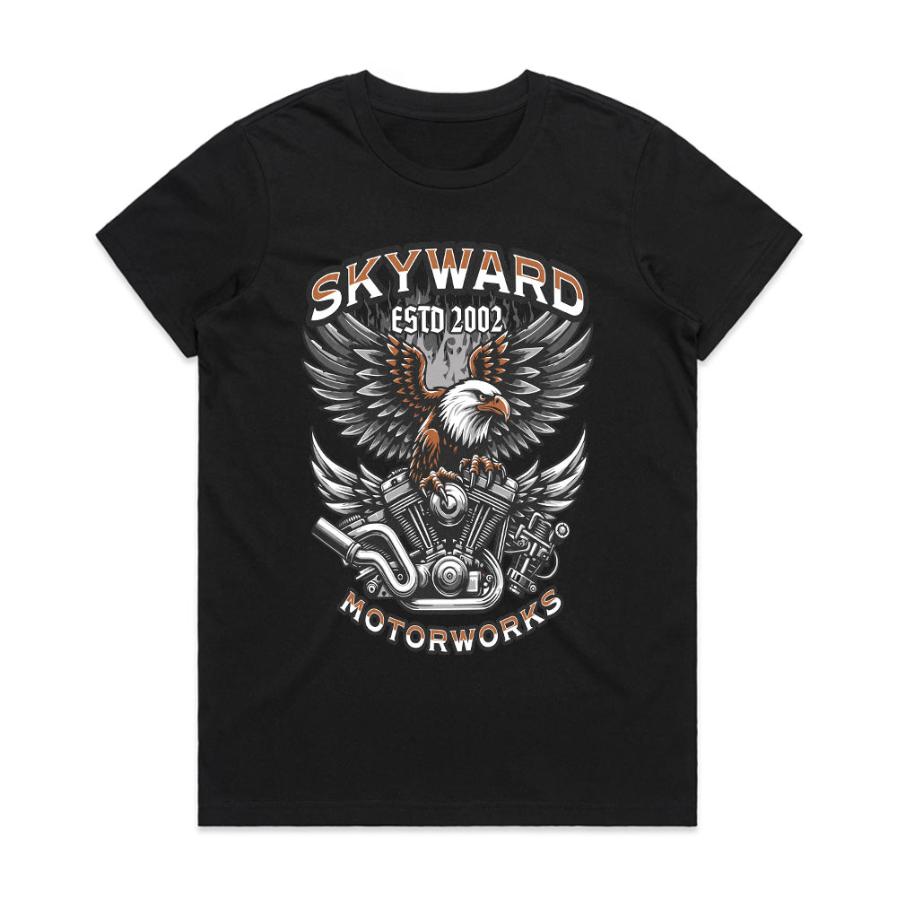 Skyward Motorworks" Est. 2002 Eagle & Engine Tee