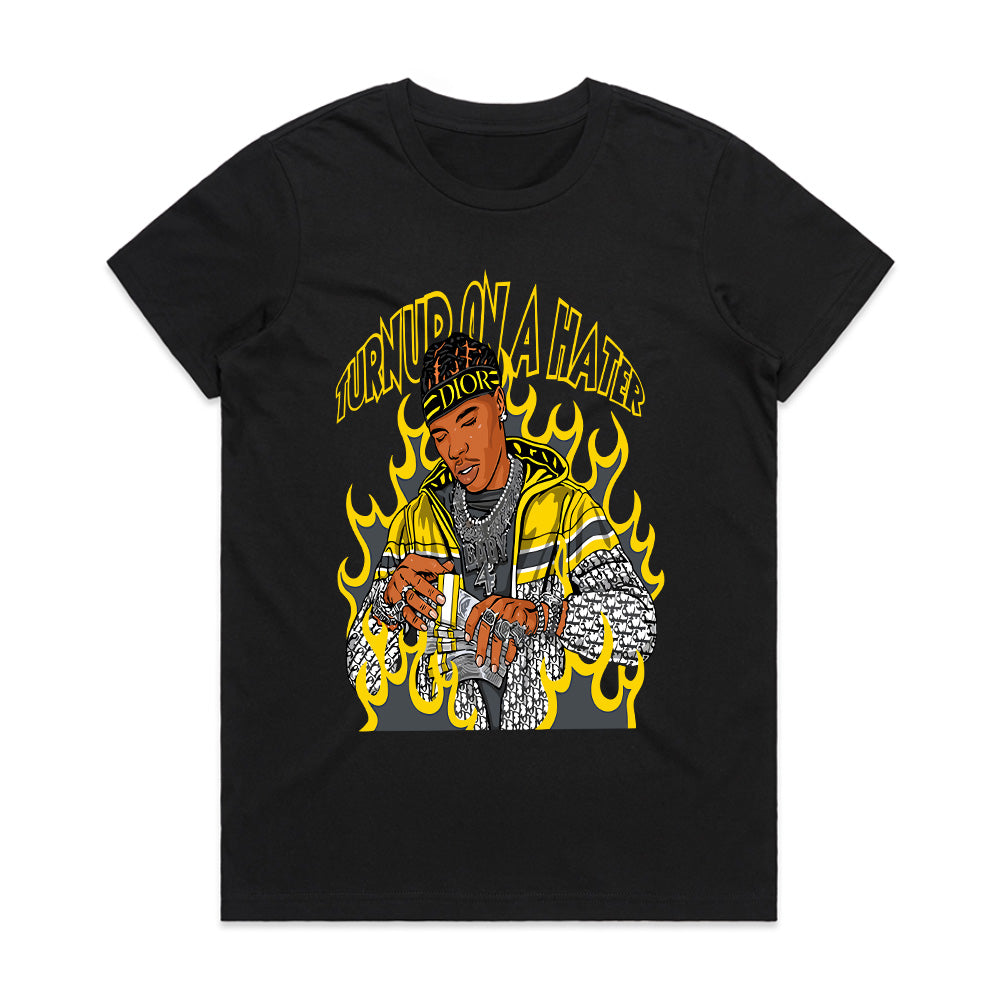 Turn Up On A Hater Flame Rap Tee