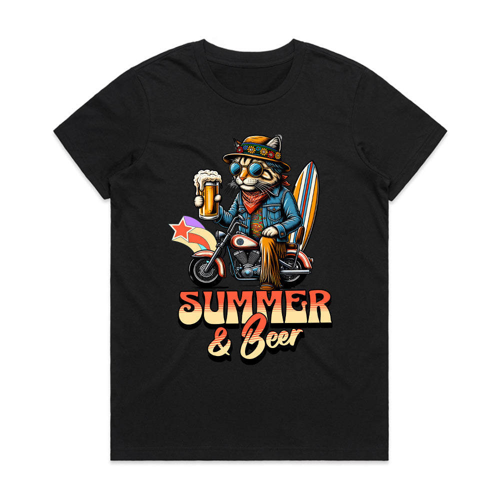 Summer & Beer Biker T-Shirt – Ride, Relax & Enjoy the Vibes