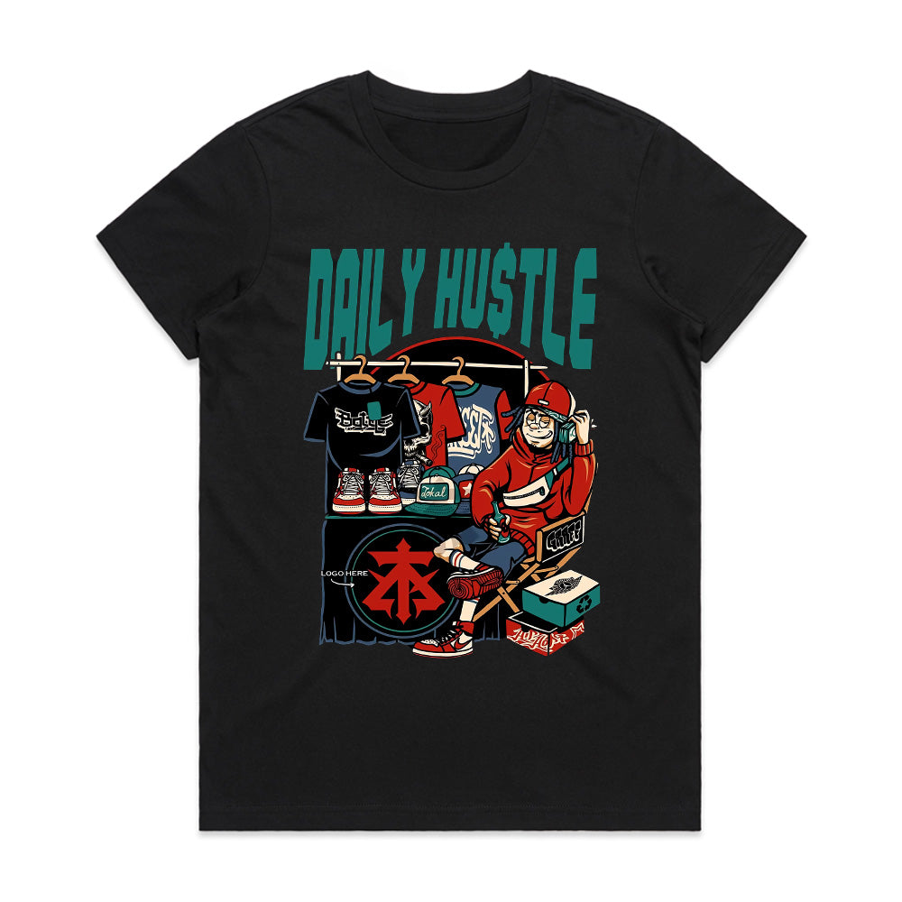 Daily Hustle" Streetwear Entrepreneur Tee