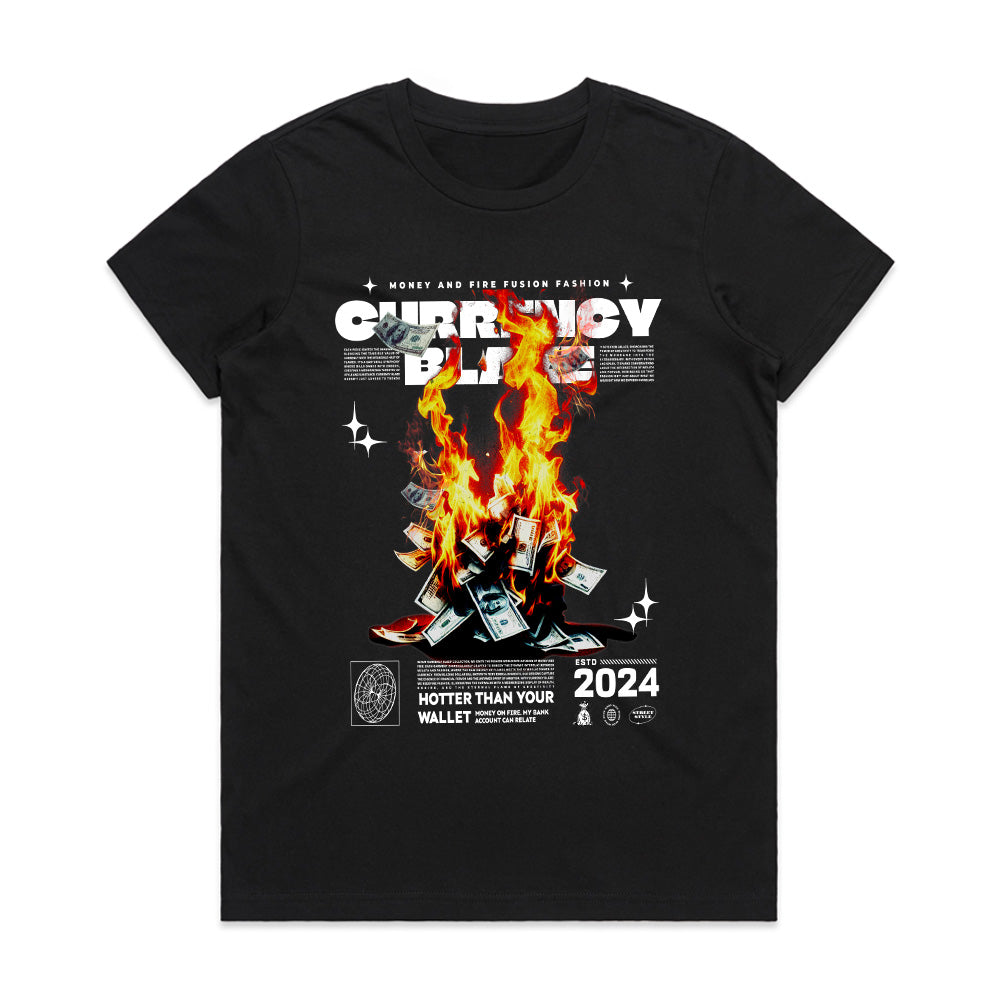 Currency Blaze" Money & Fire Fusion Tee