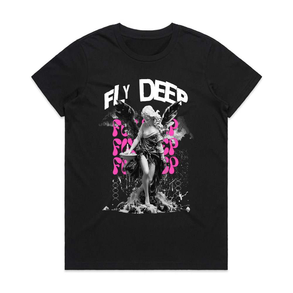 Celestial Dive: Fly Deep Angel Tee