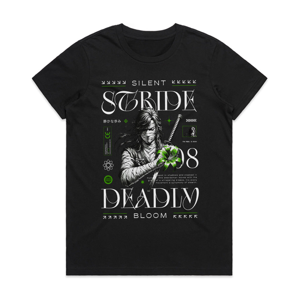 Silent Stride: Deadly Bloom Ninja Tee
