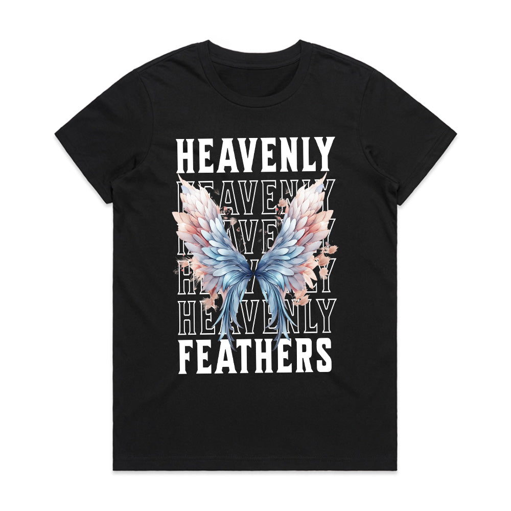 Heavenly Feathers: Angelic Winged Elegance Tee