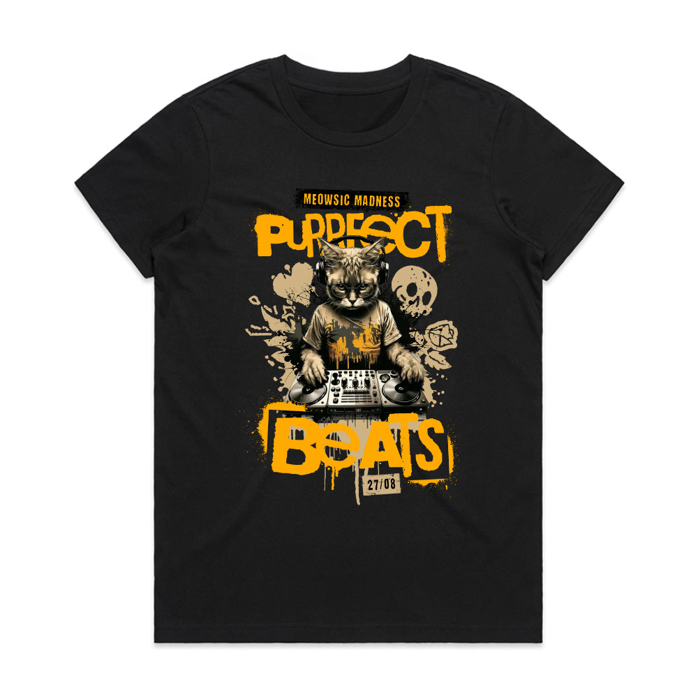 Purrfect Beats: Meowsic Madness DJ Tee