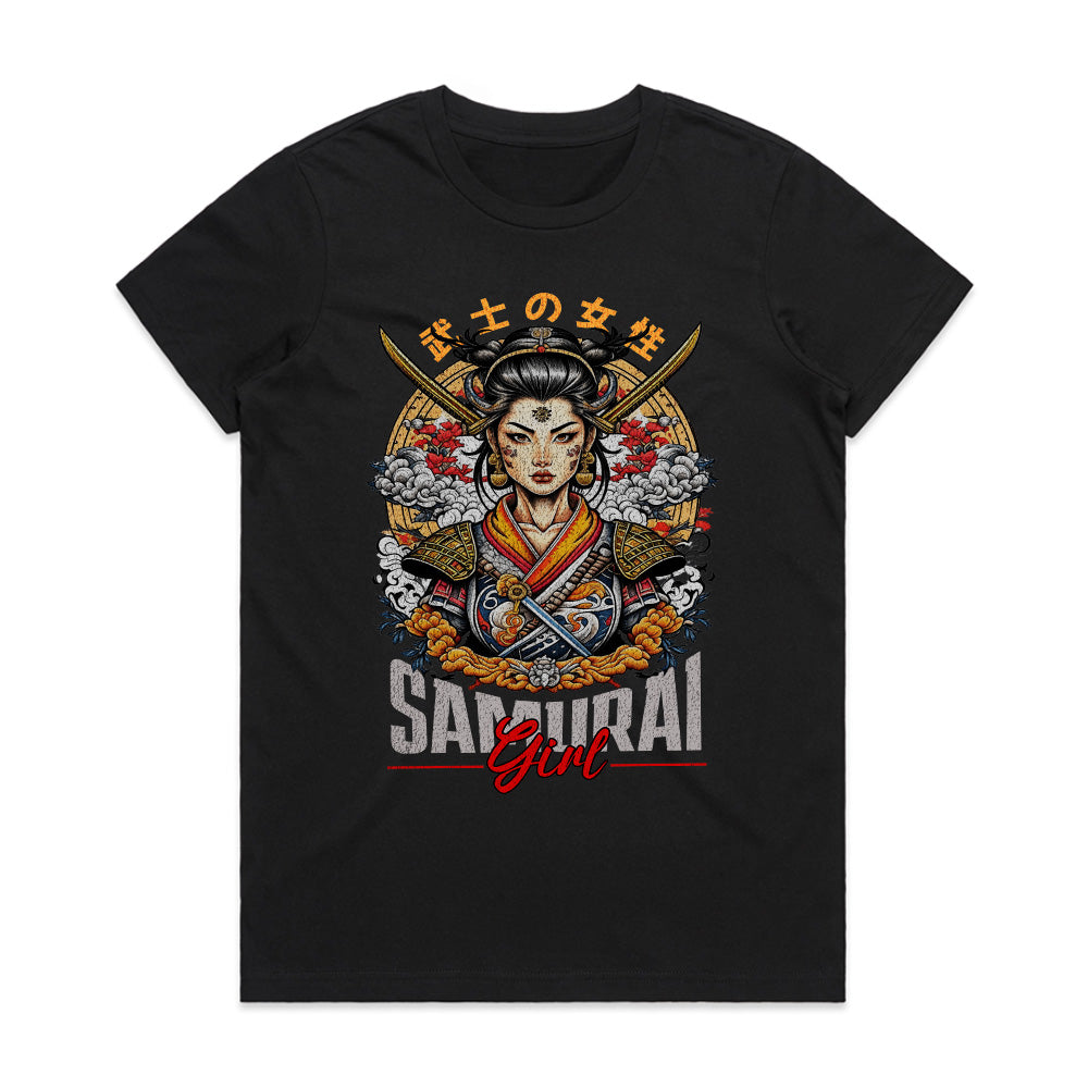 Bushido Beauty: Samurai Girl Warrior Tee