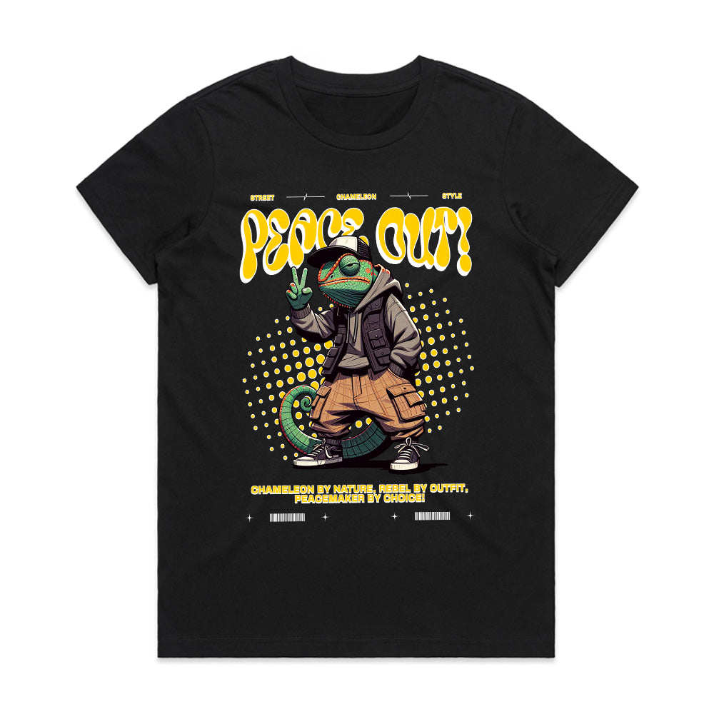 Urban Chameleon: Peace Out Lizard Tee