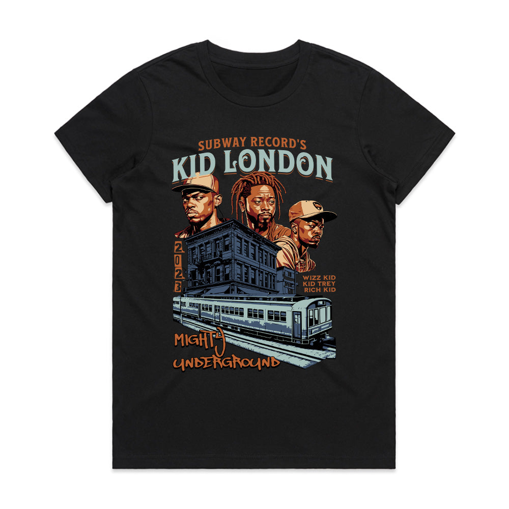 Subway Records Kid London" Underground Beats 2023 Tee