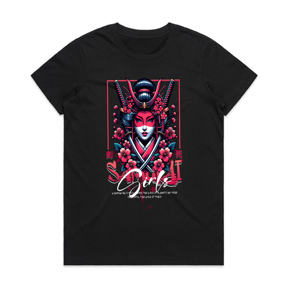 Crimson Sakura Samurai: Femme Warrior Tee