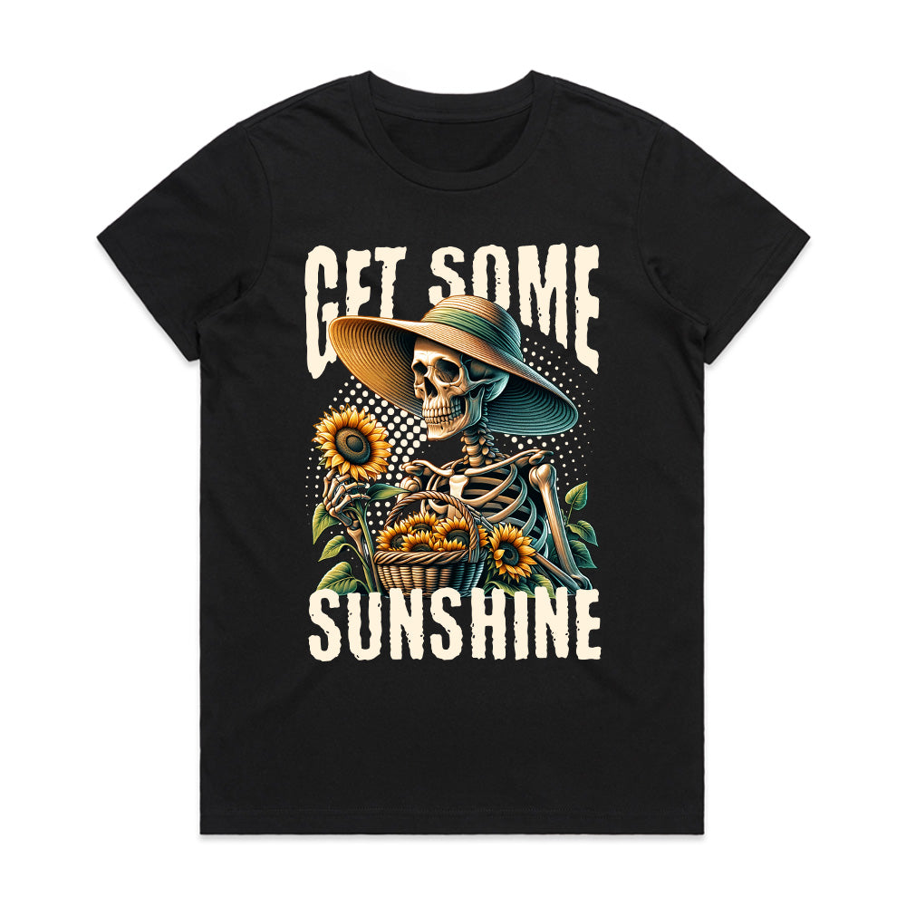 Sunlit Bones: Get Some Sunshine Skeleton Tee