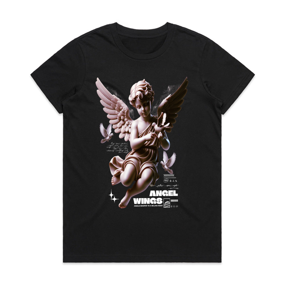 Heaven’s Whisper: Angel Wings Serenity Tee